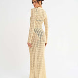 Ventura Crochet Maxi Dress | Cream - Maxi Dress