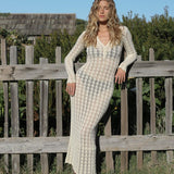 Ventura Crochet Maxi Dress | Cream - Maxi Dress