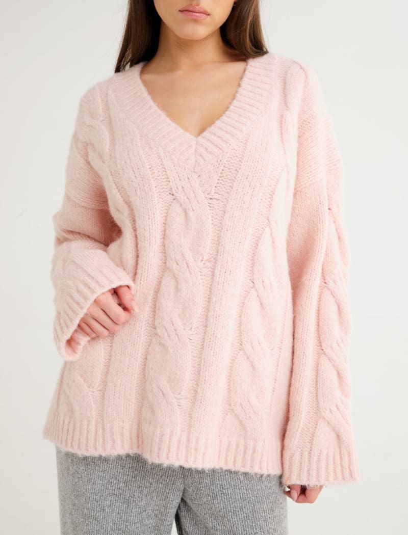 Whistler V-Neck Sweater | Petal - Sweaters