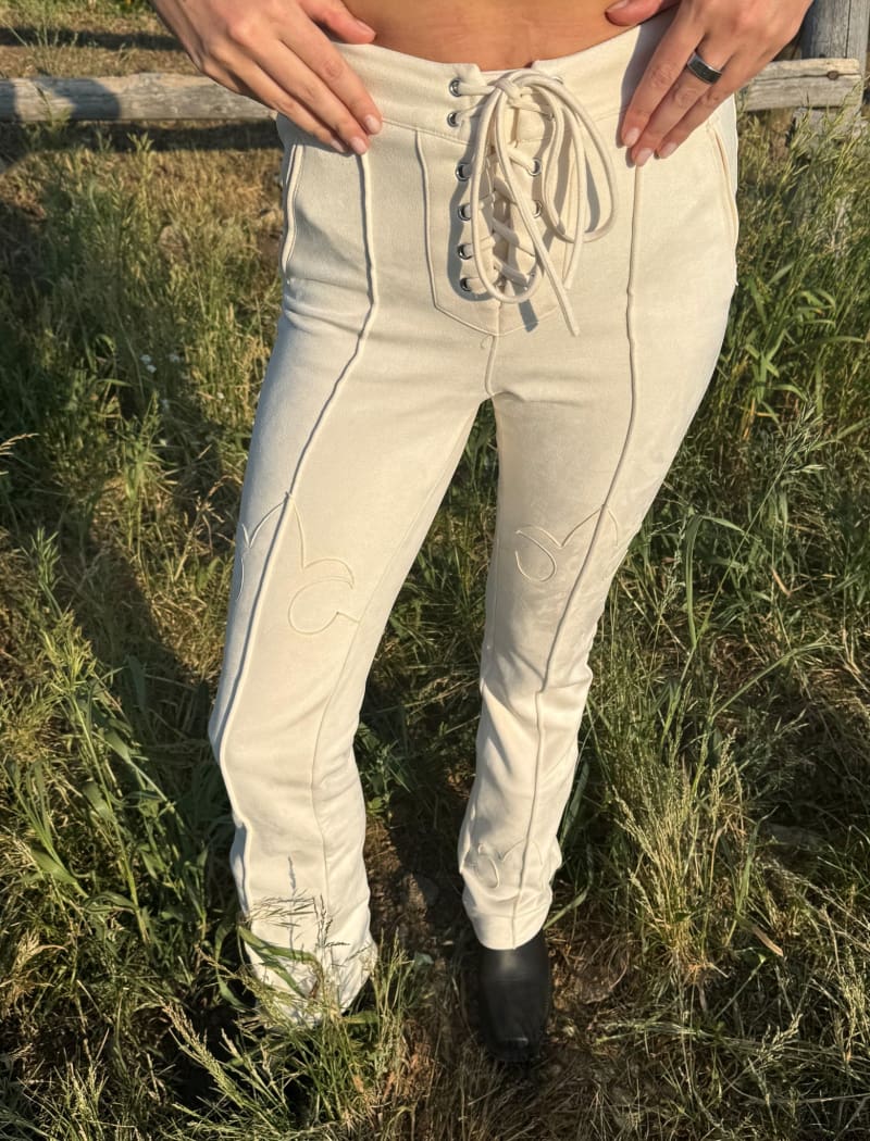 Yellowstone Pant | Cream Suede - Pants