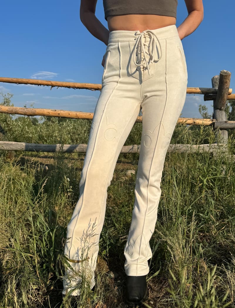 Yellowstone Pant | Cream Suede - Pants